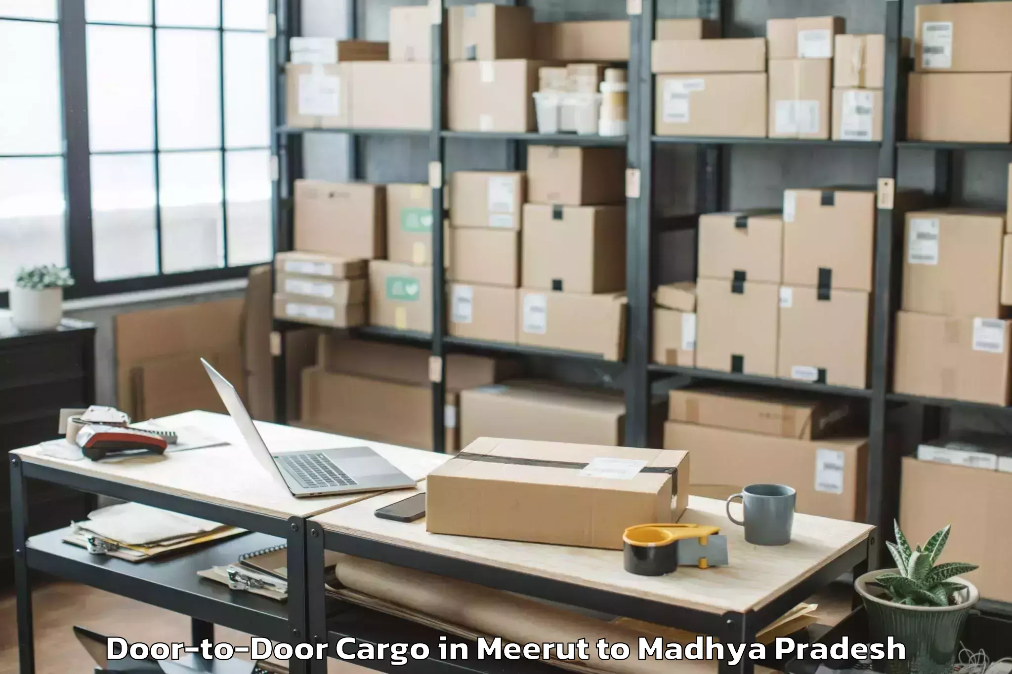 Book Meerut to Kutauli Door To Door Cargo Online